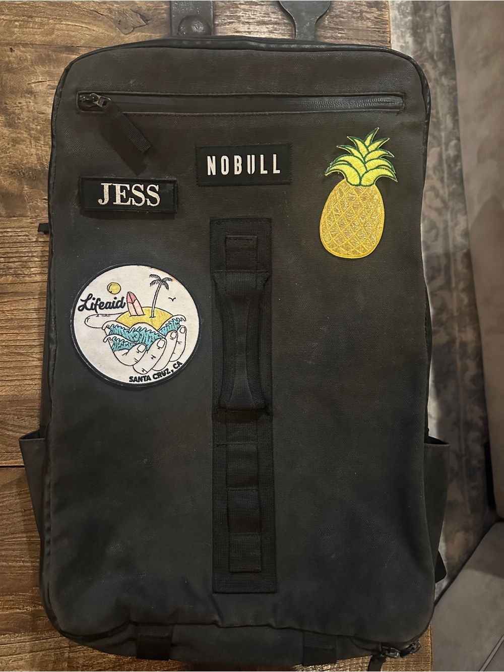 NOBULL Black Backpack with Pineapple Patch